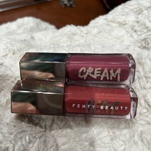 Fenty Beauty Gloss Bomb Cream & Fussy Heat Duo Mauve Wives lip color tint 💄